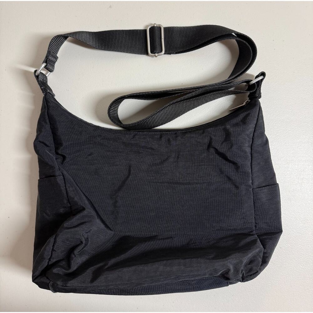 Baggallini Everyplace Crossbody Purse Shoulder Bag Black Nylon Gray Lining - Picture 3 of 7